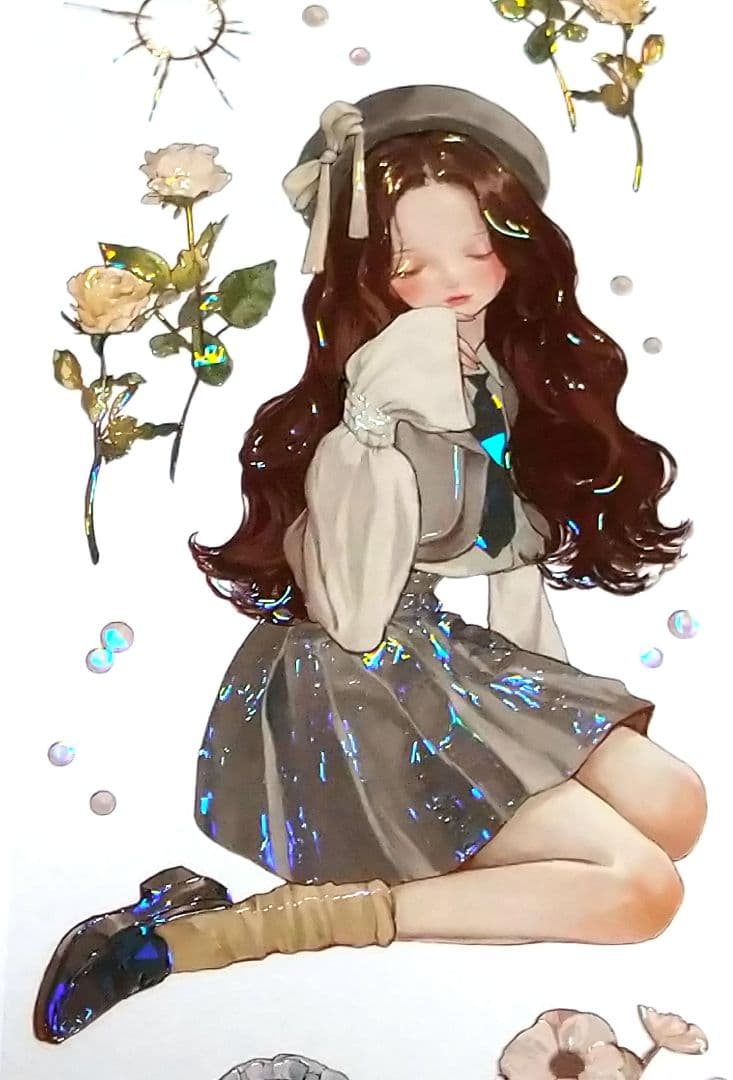 ✩再販✩J943＃失落的奥莉维亚(贝壳光)能猫日记切り売り海外人物マステ