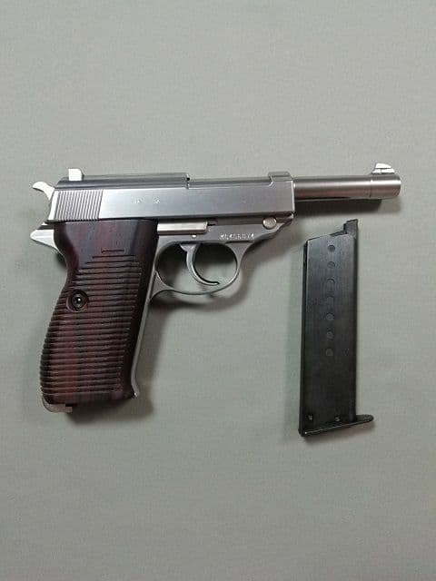 最終特価 美品 マルゼン ワルサー Ｐ38 木製グリップ付き ブローバック