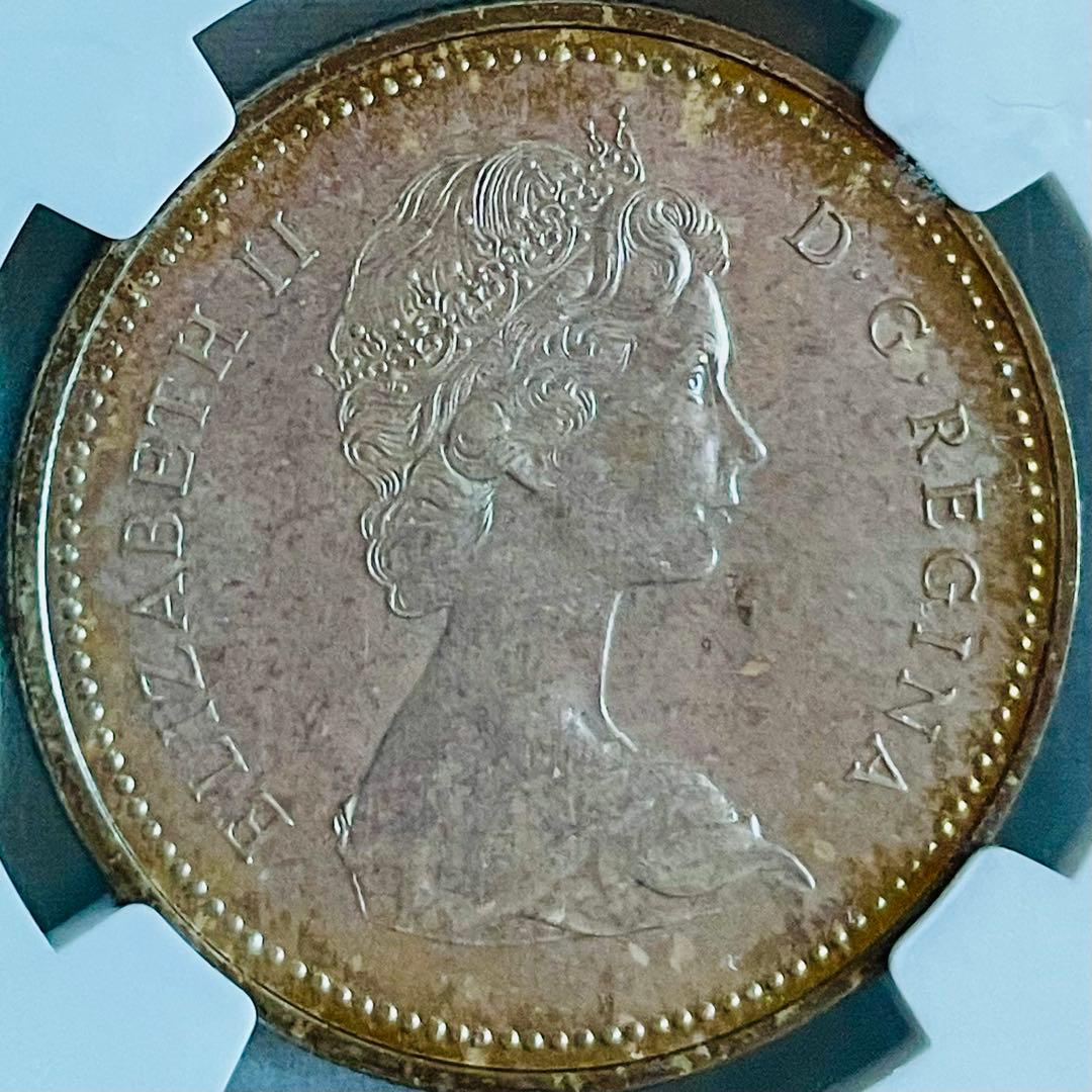 カナダ ブリティッシュコロンビア 銀貨 1971 NGC SP66★ 1ドル