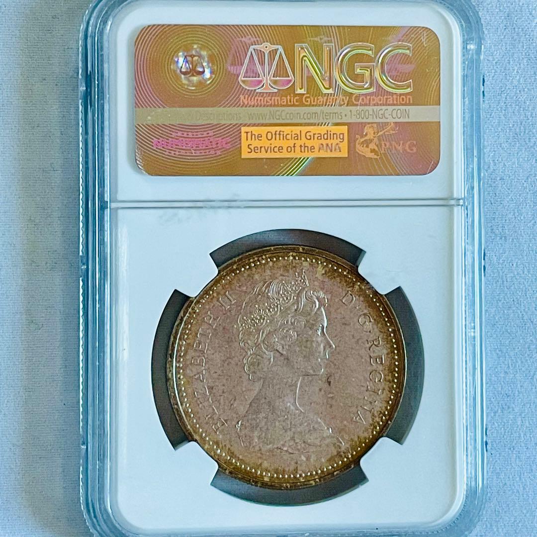 カナダ ブリティッシュコロンビア 銀貨 1971 NGC SP66★ 1ドル