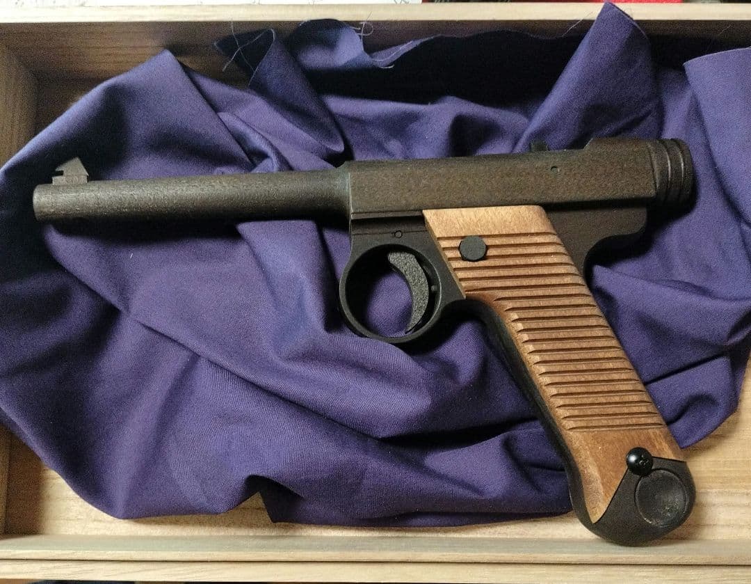 木製品の共榮　超精密木製ゴム鉄砲　南部14年式 桐箱入