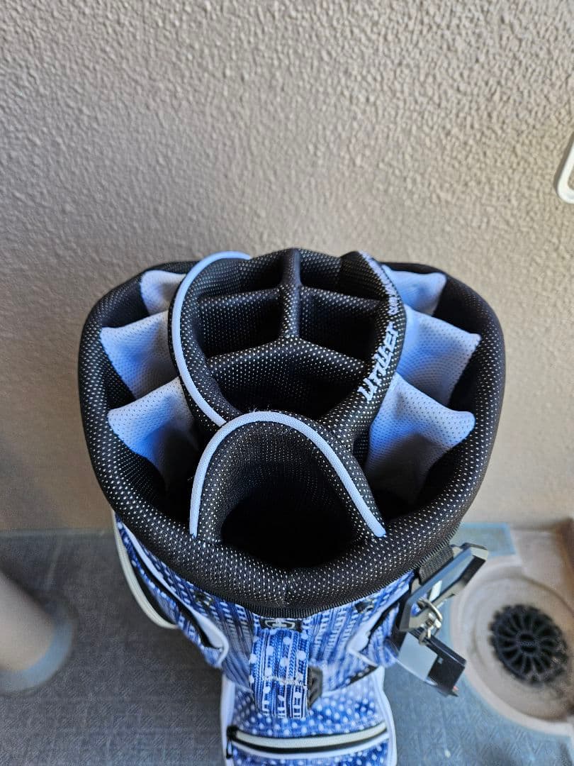 OGIO ゴルフバッグ ネイビー・ホワイト・ドット15分割セパレート