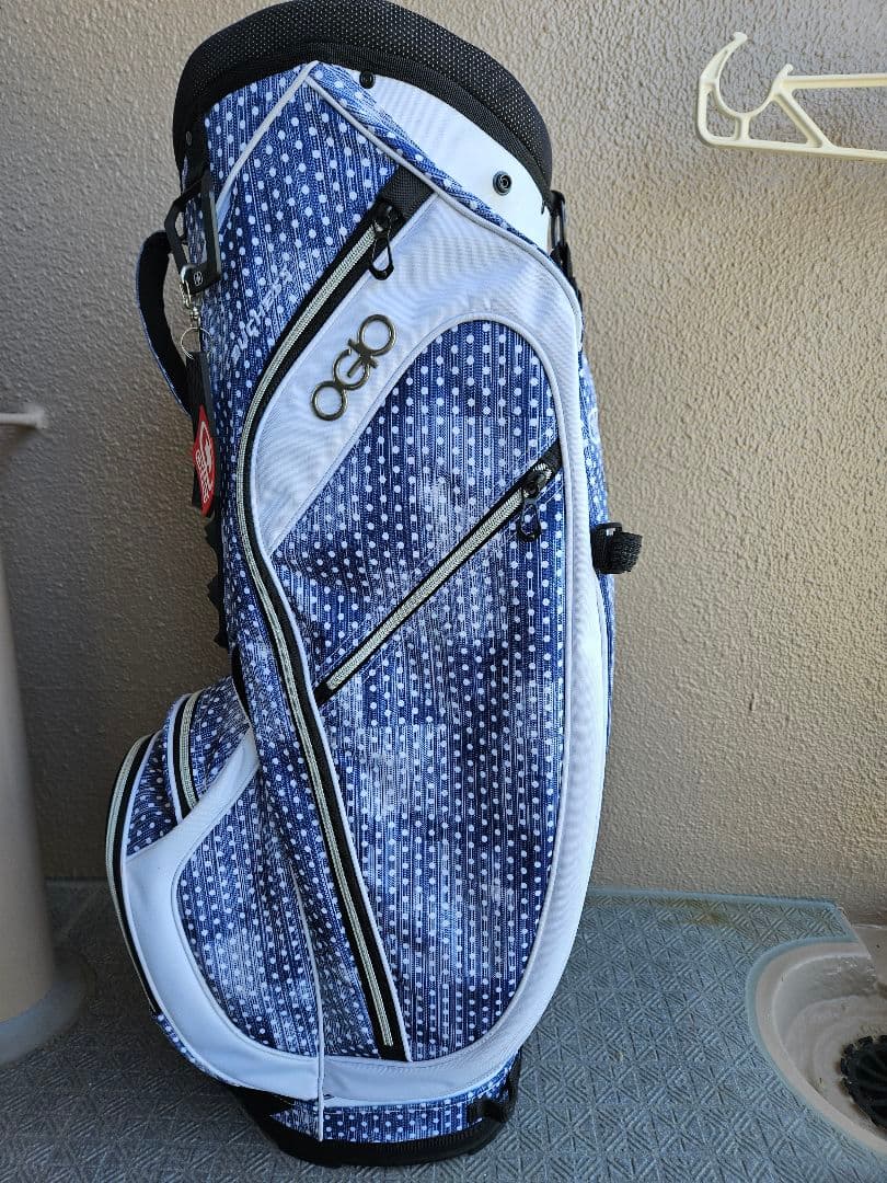 OGIO ゴルフバッグ ネイビー・ホワイト・ドット15分割セパレート
