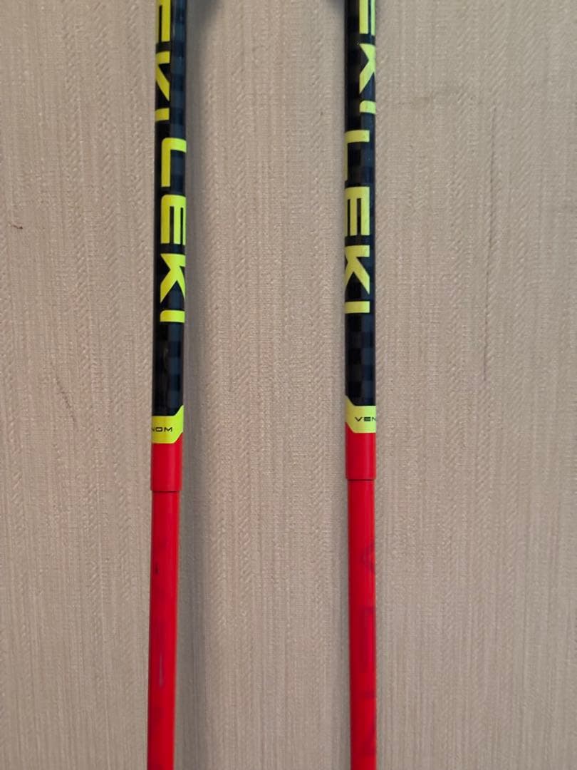 C様用　LEKI スキー SLストック カーボン115cm パンチガード付き