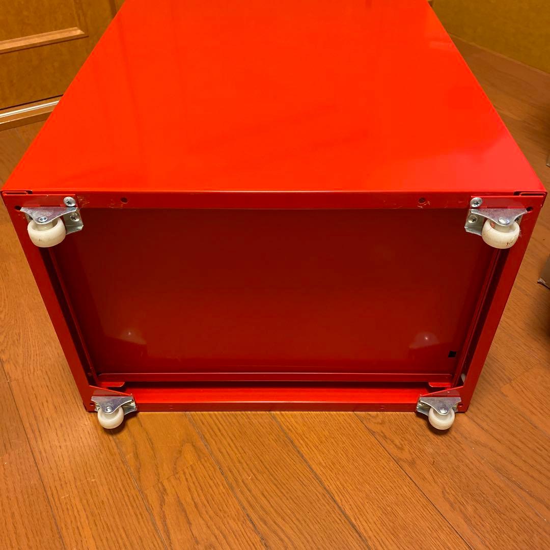 IKEA ヘルメル引き出しユニット　キャスター付き　レッド　キャビネット