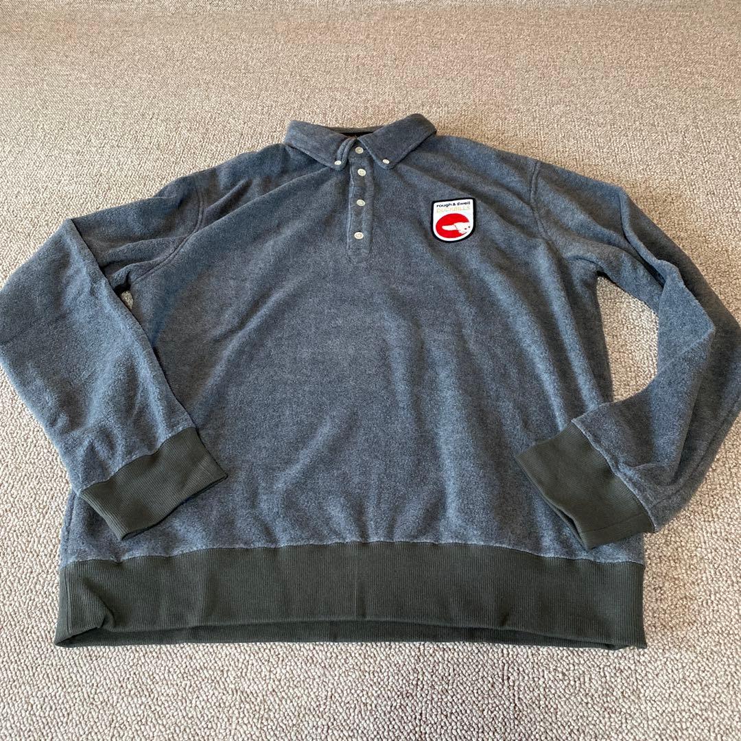 rough & swell フリースポロシャツ グレー