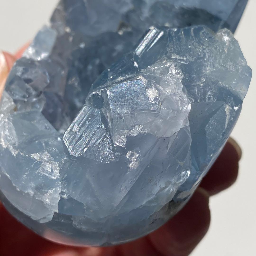 【 天然石 セレスタイト 原石　天青石　クラスター 】