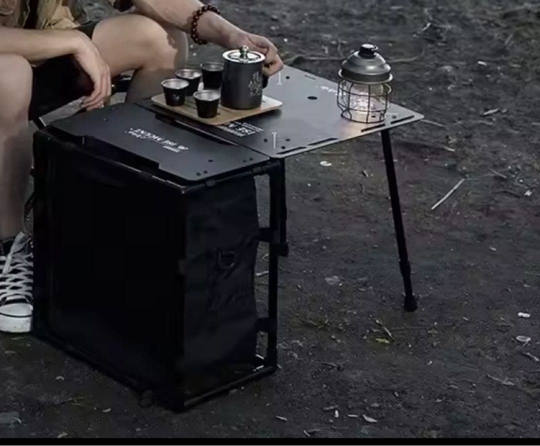 本日限定価格 コンテナボックス ブラックキャンパー ソロキャンパーに キャンプ