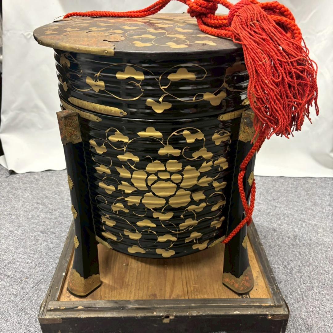 時代 行器 ほかい 漆塗 金蒔絵 日本美術 アンティーク 古道具 工芸品 ②