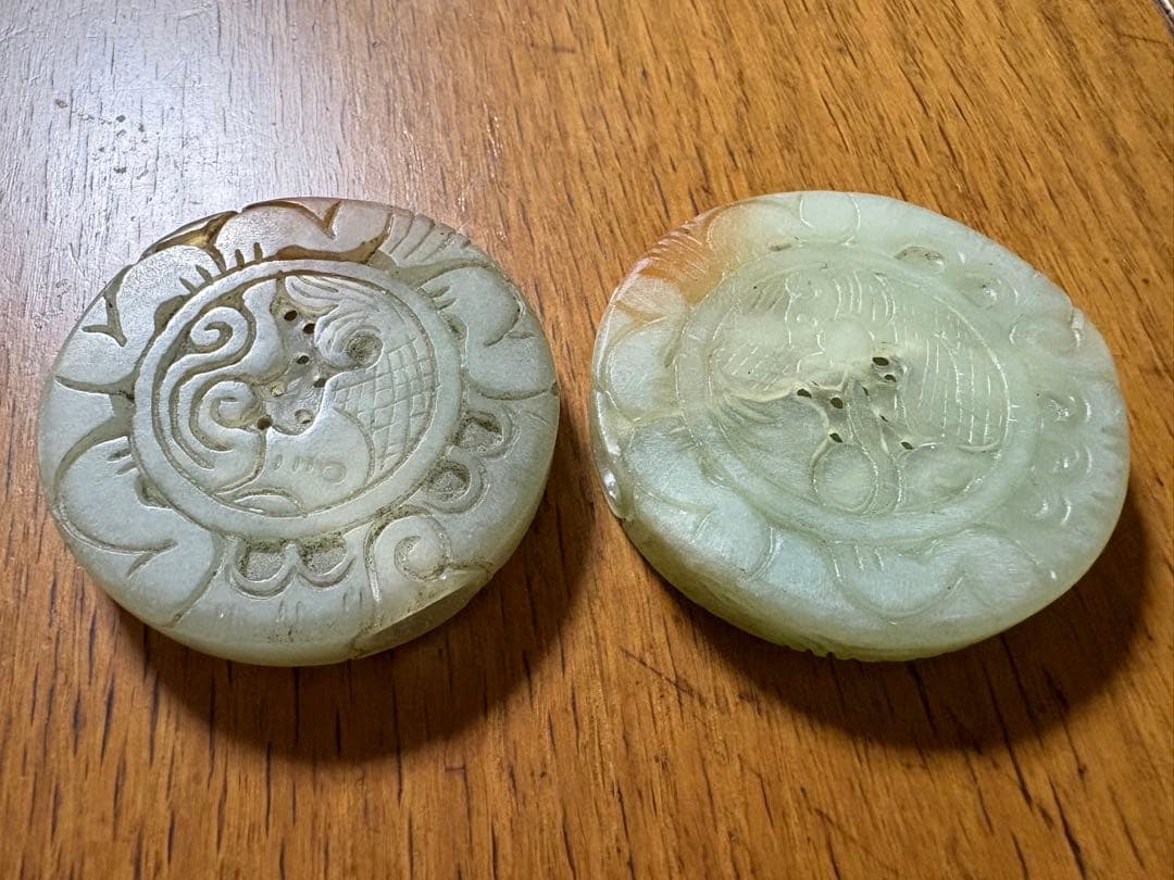 石？玉？の中国的置物　中国美術　2点まとめて5.5cm 51gと50g