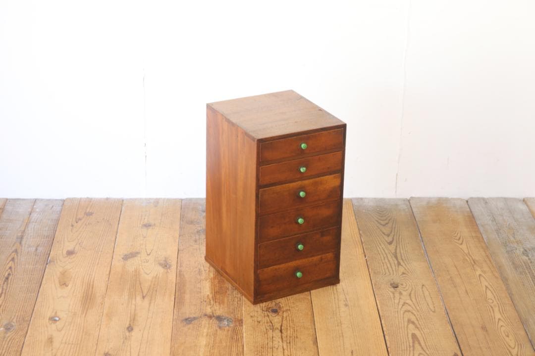 レトロ 卓上 小引き出し 抽斗 6杯 収納 小物入れ レターケース A4 木製