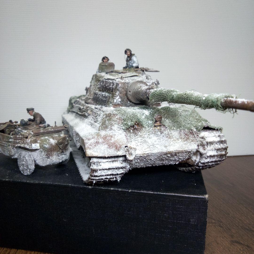 コネコタミヤ　1/35 ドイツ軍　キングタイガー　シュビムワーゲン　完成品