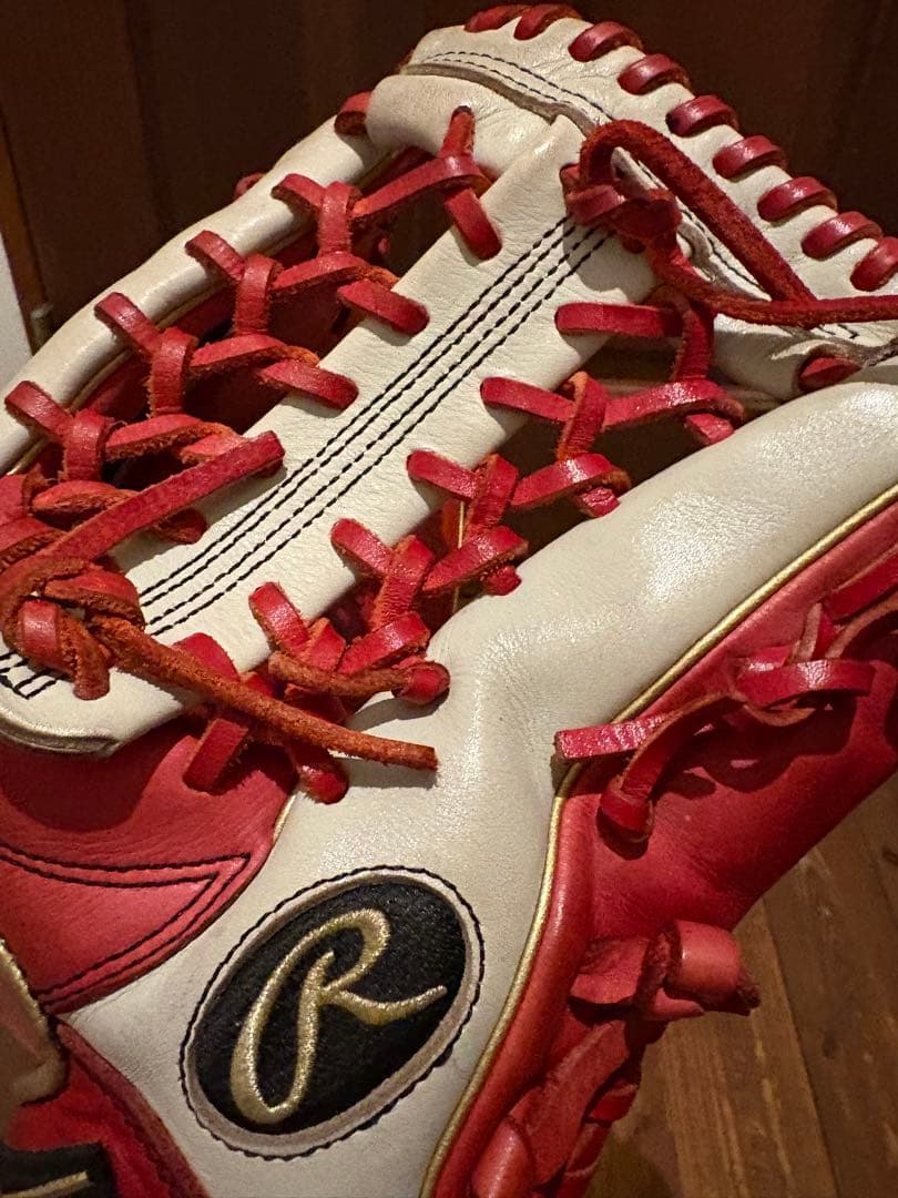 【ゆーたさん専用】Rawlings 軟式グローブ レッド/ホワイト　外野　即戦力