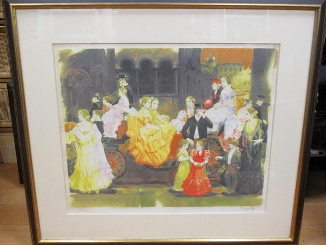 斉藤三郎　祭りの馬車 サイズ リトグラフ　164/200