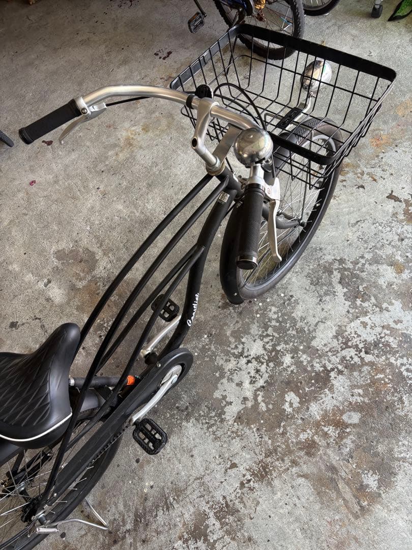 [引き取り限定］フロントバスケット付きシティサイクル　コーストライン