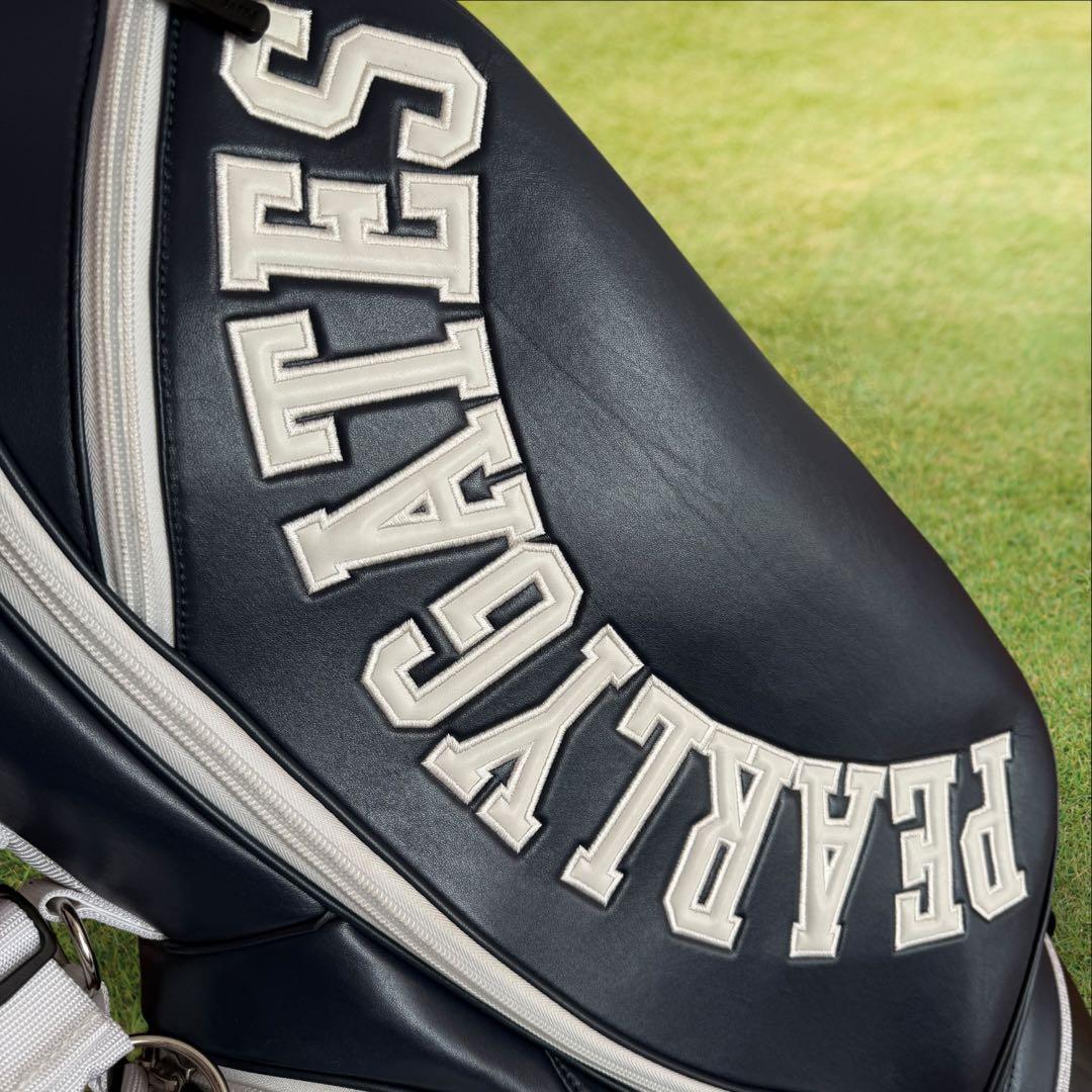 パーリーゲイツ　キャディバッグ　ネイビー　白　ショルダー式　スタンド式　軽量