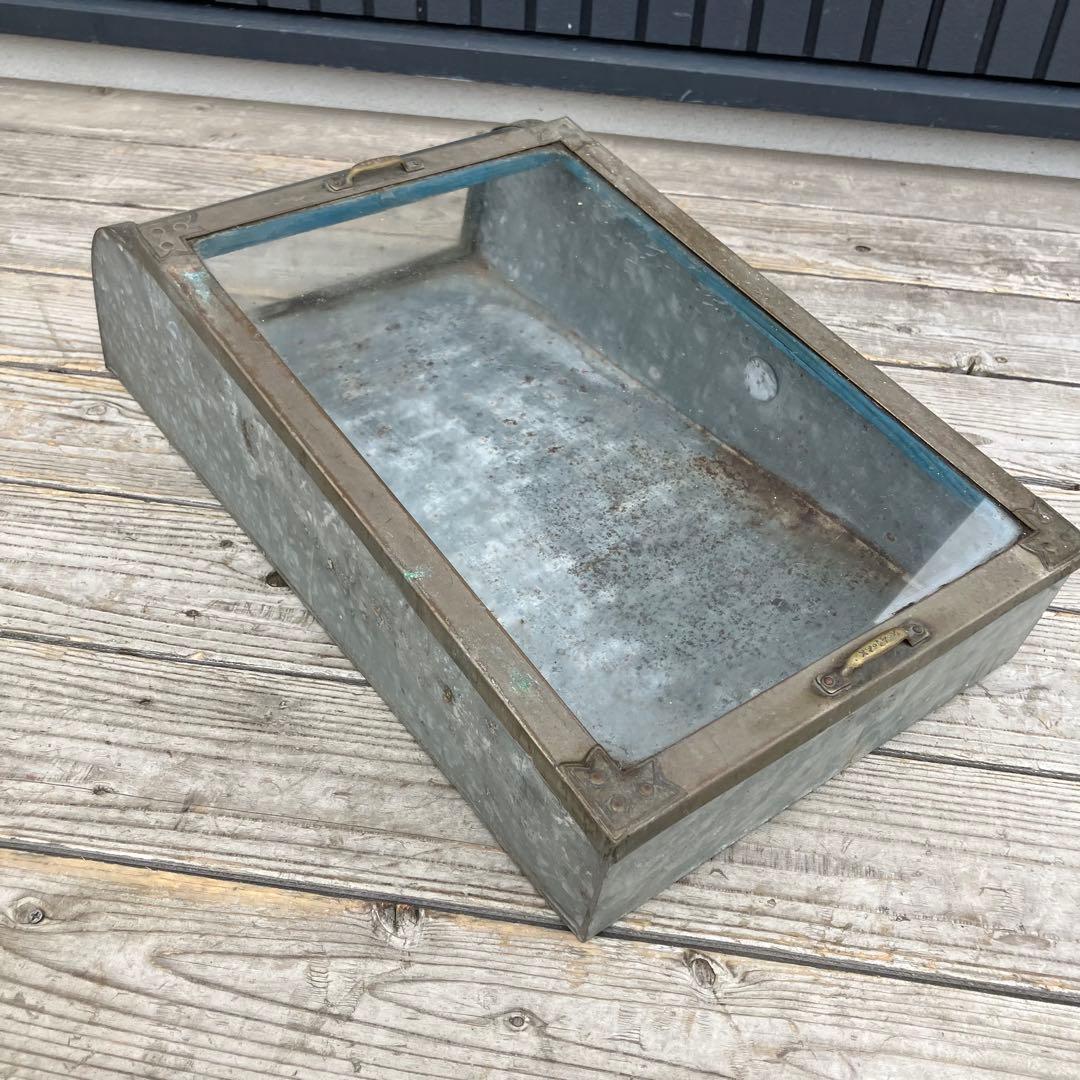 昭和レトロ 駄菓子屋 ブリキガラスショーケース ディスプレイラック 飾り棚