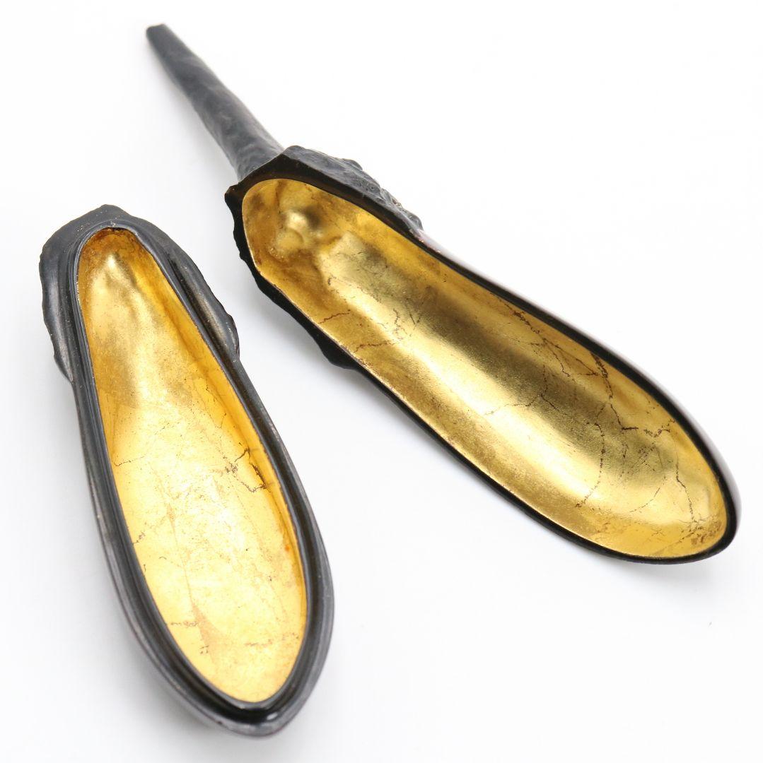 畦地粒俵作 乾漆 長茄子香合 茶道具 共箱共布　rC794　N4