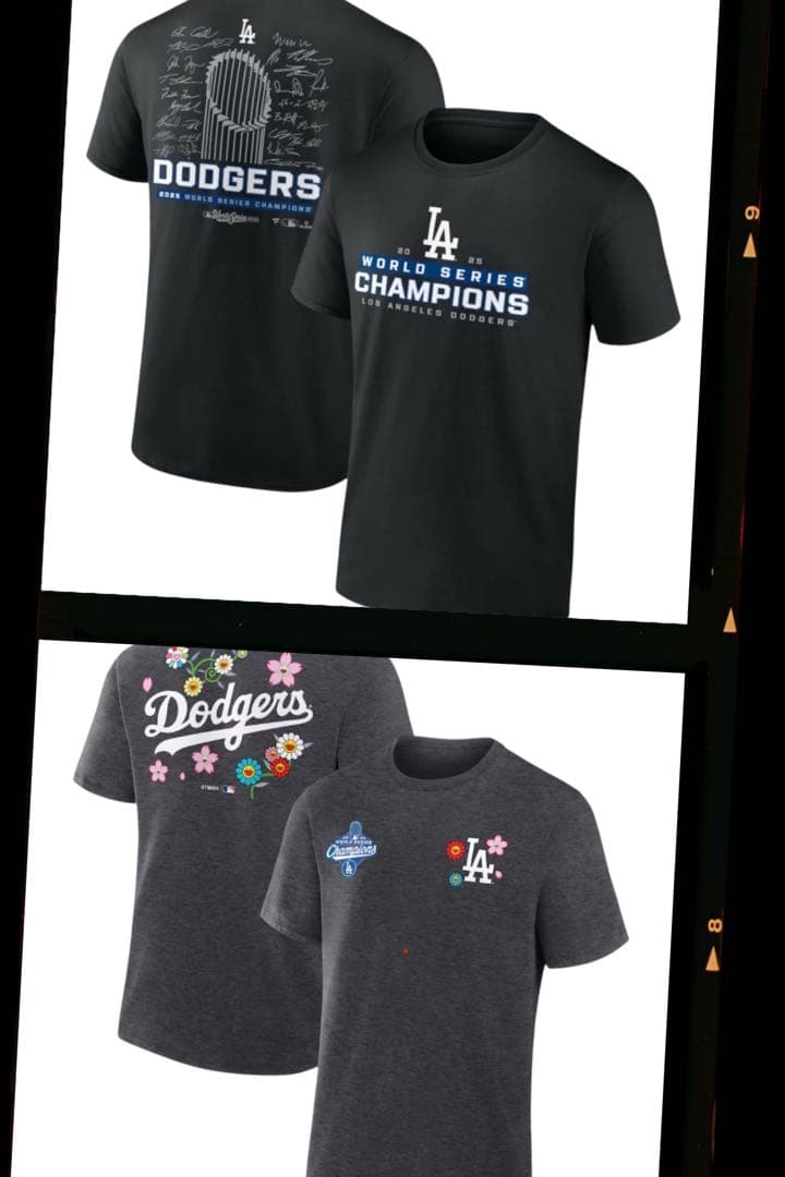 ドジャース 2025優勝記念& 村上隆×ドジャース 優勝Tシャツ 2セット