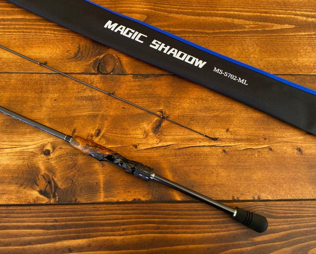 スピニングロッド　S702ML バスロッド　バス釣り　トラウト　ウッドグリップ