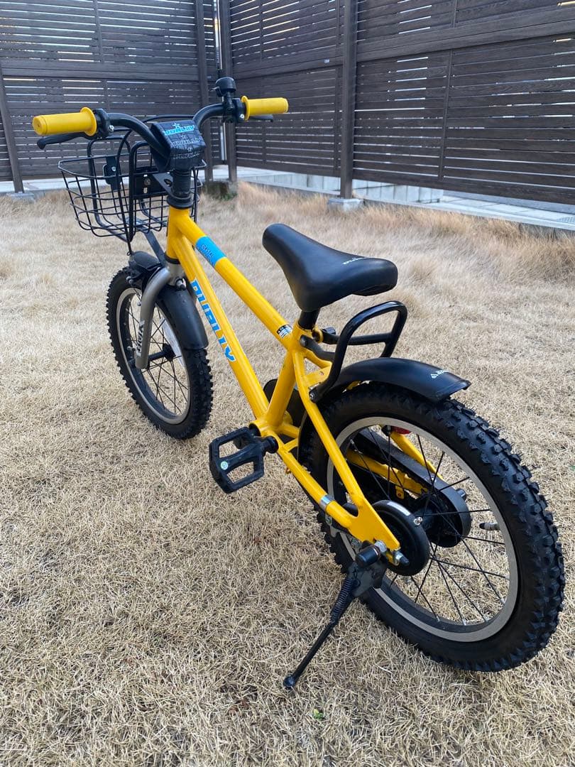 イエロー 幼児用自転車 前面バスケット付き　dally bmx 16インチ