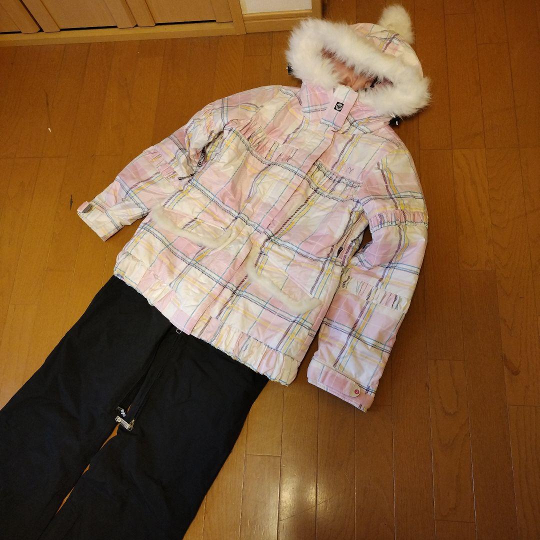 ROXY　スキーウエア　スノーボードウェア　キッズ　雪遊び　セット　ピンク