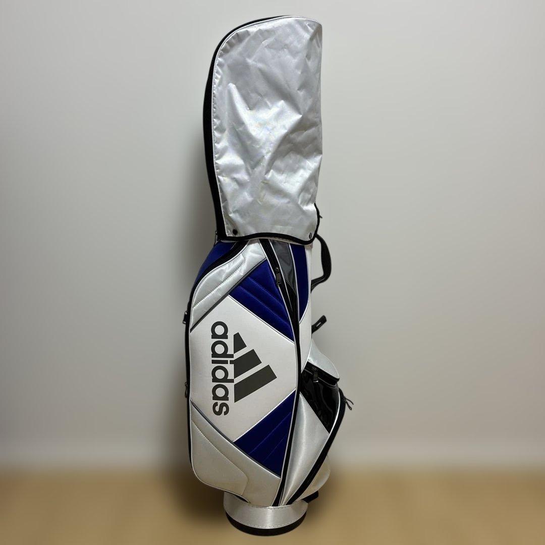 adidas キャディバッグ ホワイト/ブルー