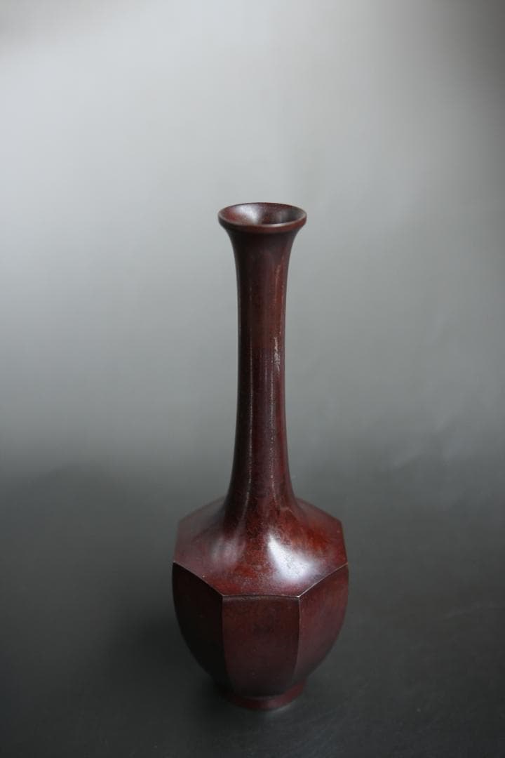 鶴首花入れ　金属製 茶道具