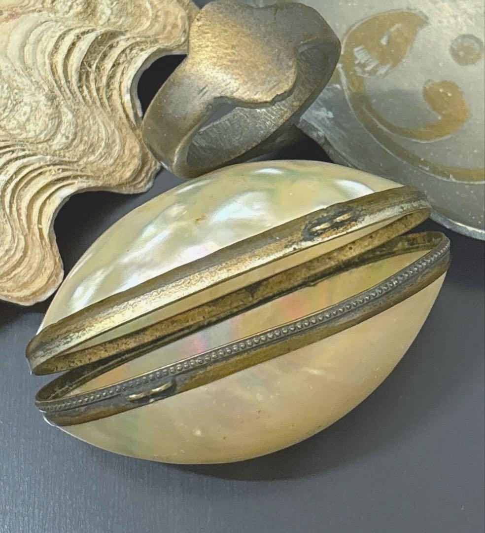 France製 マザーオブパール アンティークロザリオケース