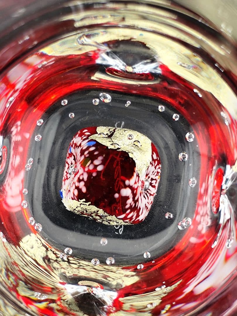 未使用・サイン有り☆黒木国昭 金彩「和」タンブラー（切子、江戸切子、薩摩切子）