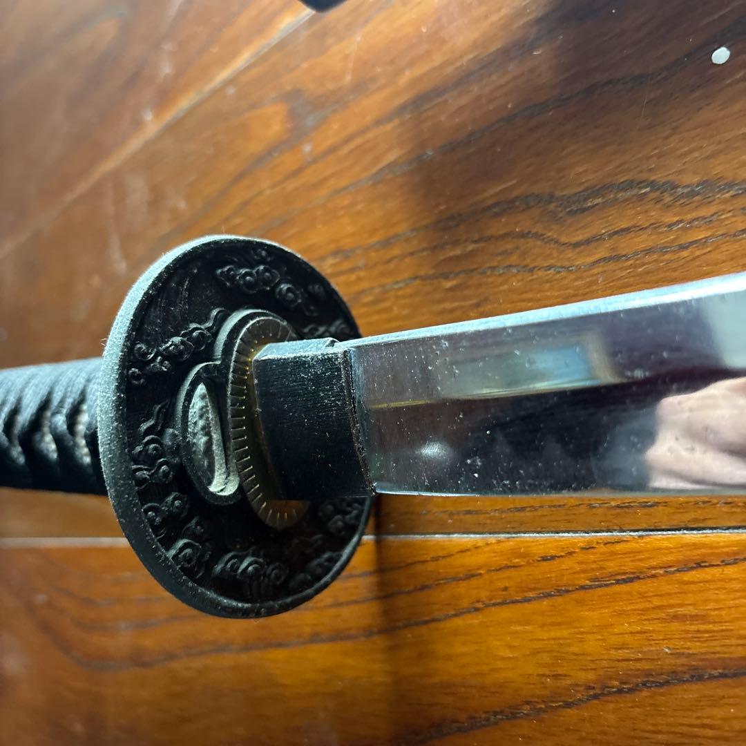 正月限定1月4日まで！日本刀 模造刀黒色鞘 白い柄