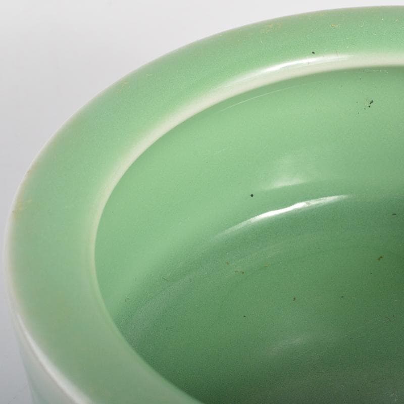 中国　龍泉窯青磁　刻線文三足香炉　N　R7057E