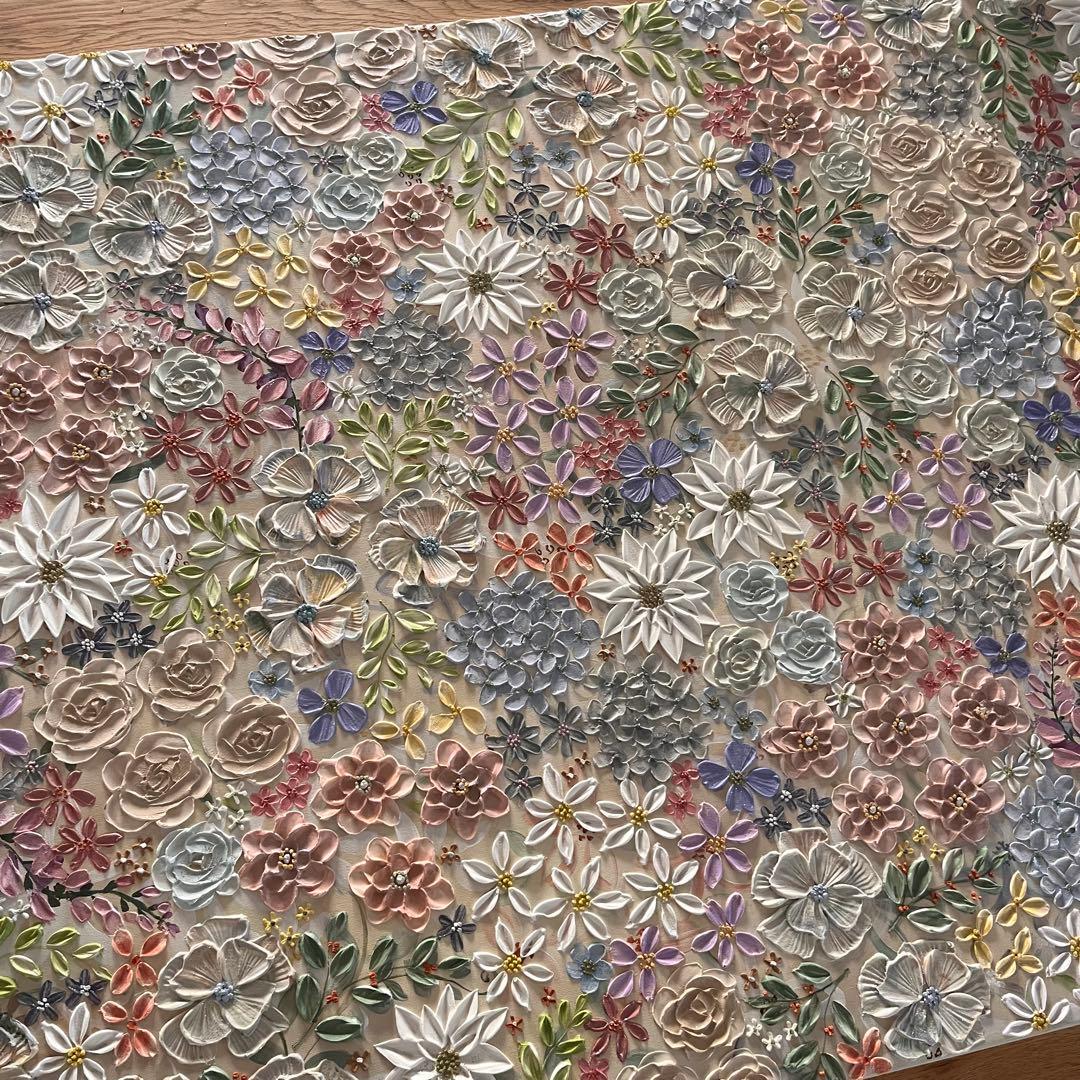 F30号 抽象アート キャンバス作品くすみカラー 優しい色合い 壁掛け