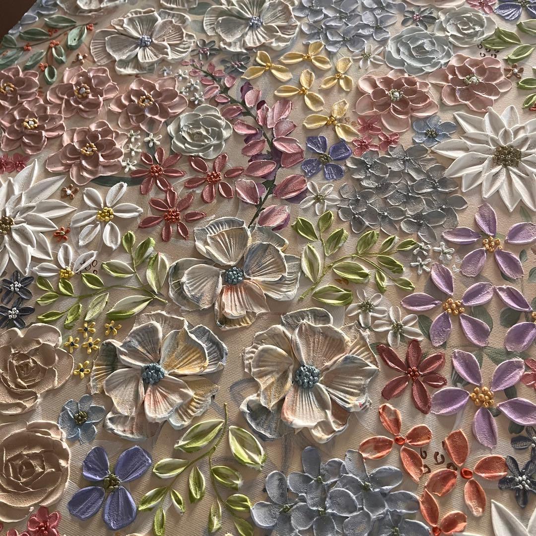 F30号 抽象アート キャンバス作品くすみカラー 優しい色合い 壁掛け