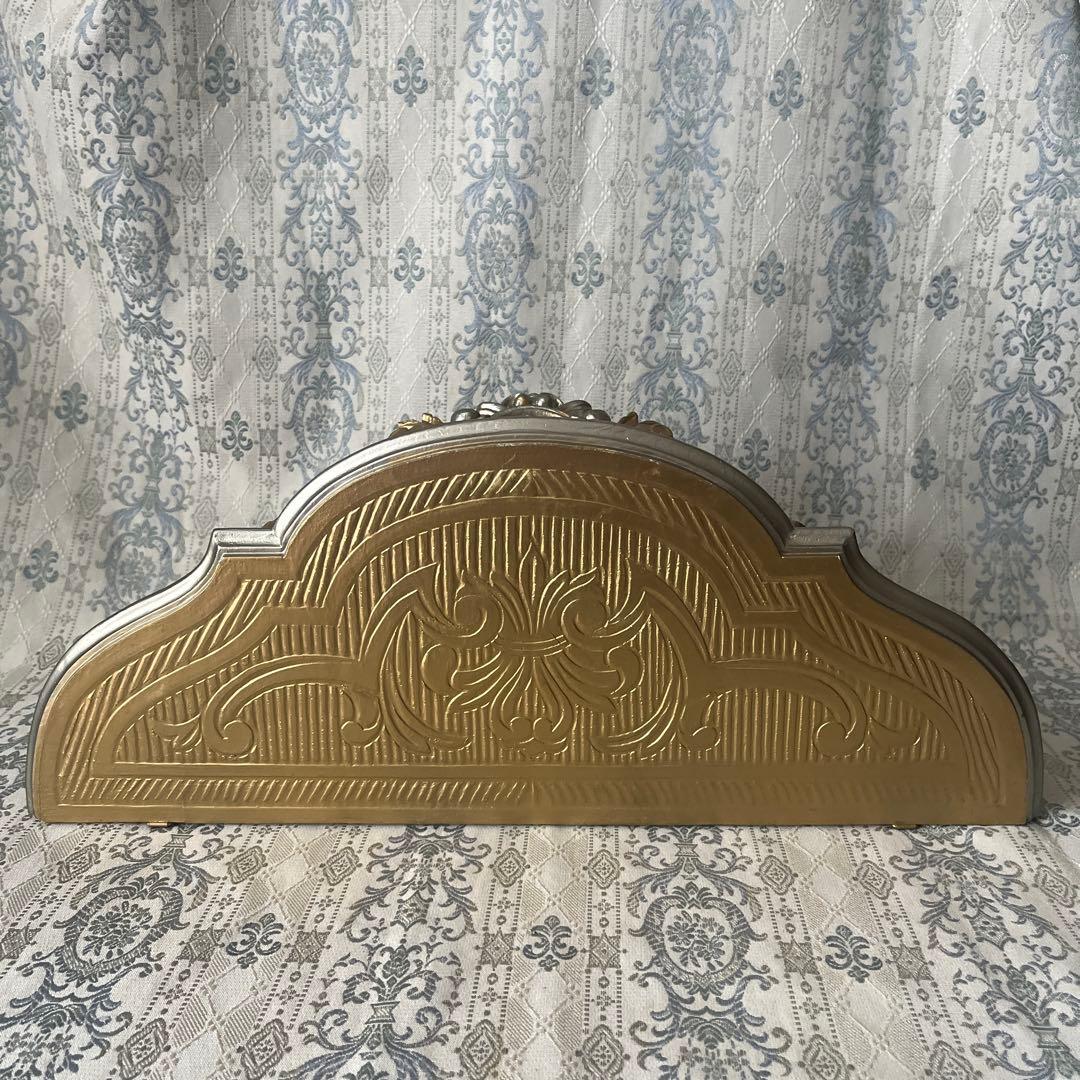 イタリア製 壁掛けコンソール① ウォールシェルフ ロココ調 アンティーク金色