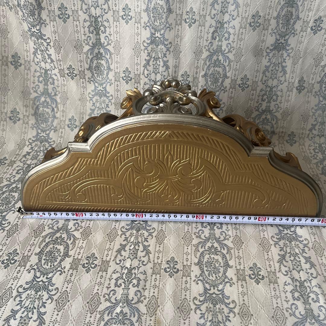 イタリア製 壁掛けコンソール① ウォールシェルフ ロココ調 アンティーク金色