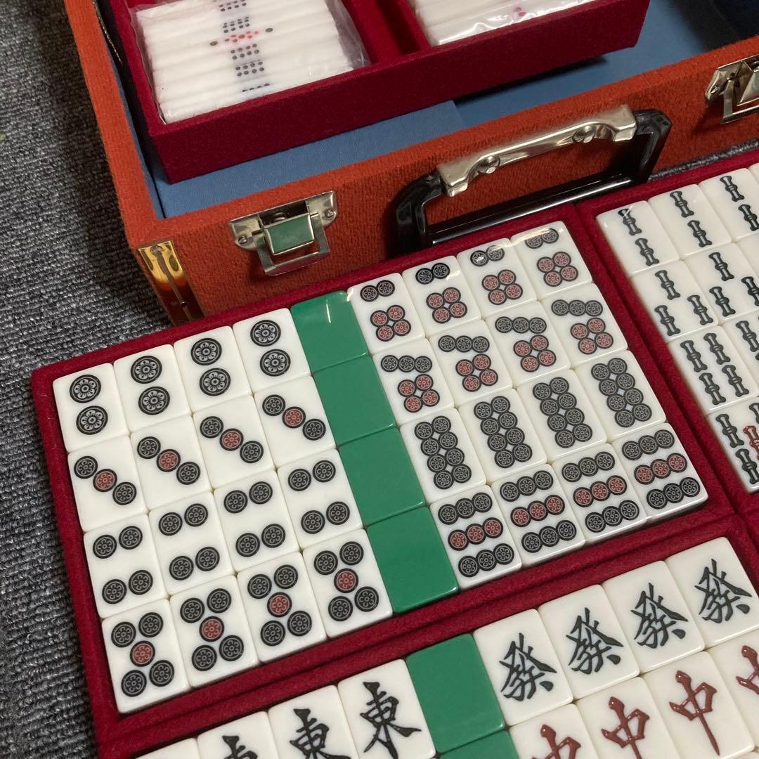 新品　マツオカ　麻雀牌　天和　ユリア樹脂　背面緑　デカ文字