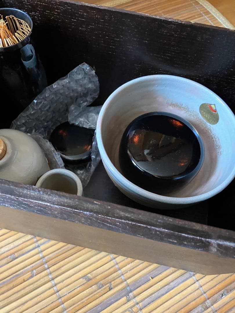 茶箱　セット　茶セン　古帛紗　お茶碗　等いり