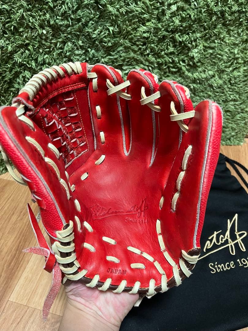 ウィルソンスタッフ デュアル 軟式投手用 DB型 スカーレットSS×Eオレンジ