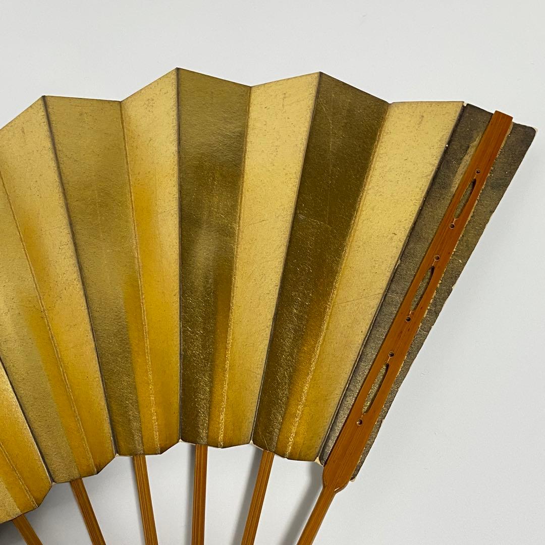 【52】舞扇子 十松屋福井扇鋪 紙箱付 金 銀 満月 三日月 月