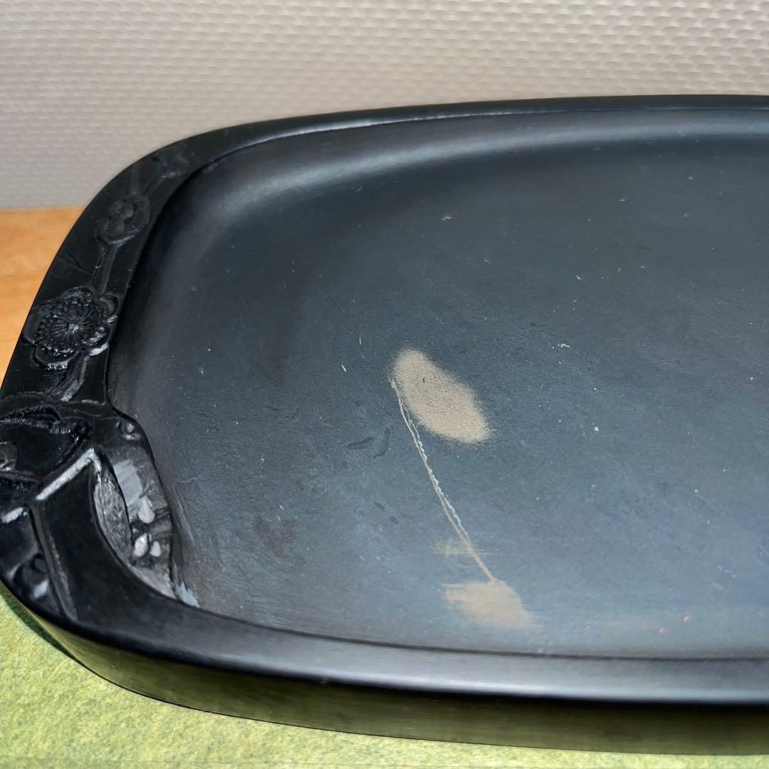 ⭕️雨端硯　梅寿研　12代　雨宮弥兵衛　手間がかかる特殊研　美しい姿　女性好み作品