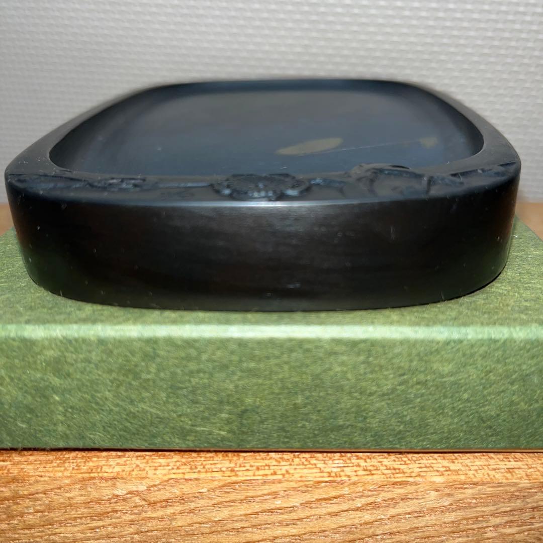 ⭕️雨端硯　梅寿研　12代　雨宮弥兵衛　手間がかかる特殊研　美しい姿　女性好み作品