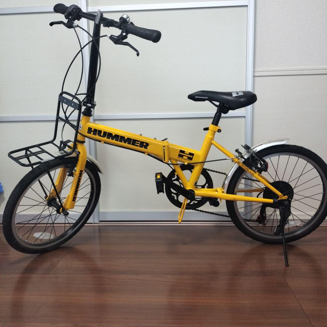 【引き取り可能な方】折りたたみ自転車（HUMMER ハマー） イエロー