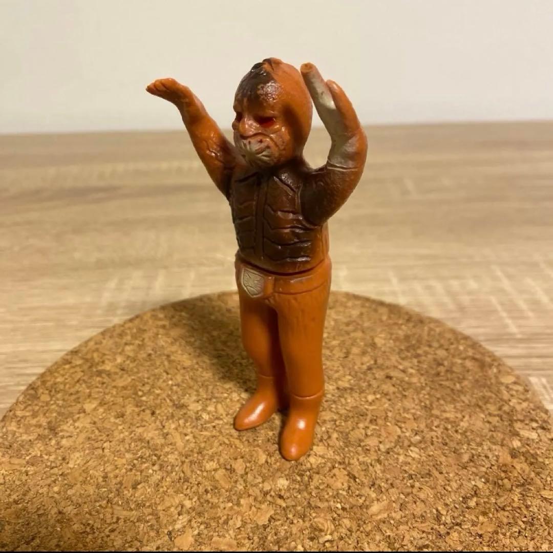 当時物　昭和レトロ　旧バンダイ ミニソフビ 仮面ライダーサソリ男　石森プロ　東映