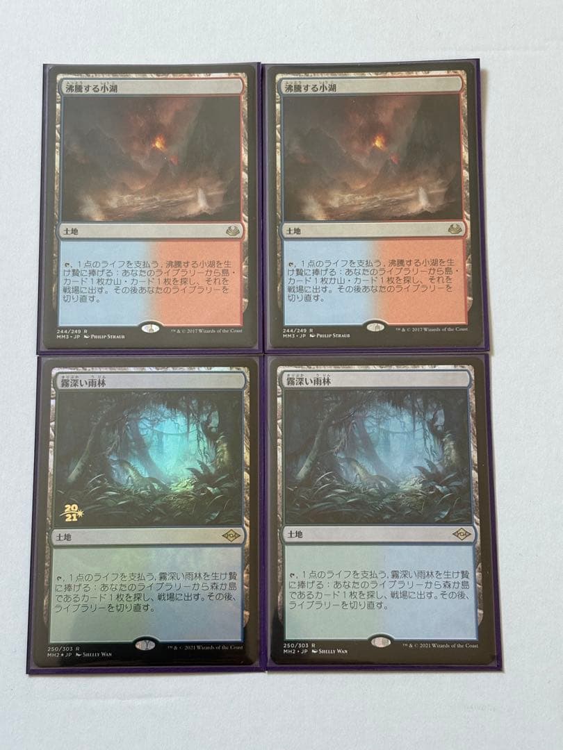 沸騰する小湖　霧深い雨林　一部foilあり