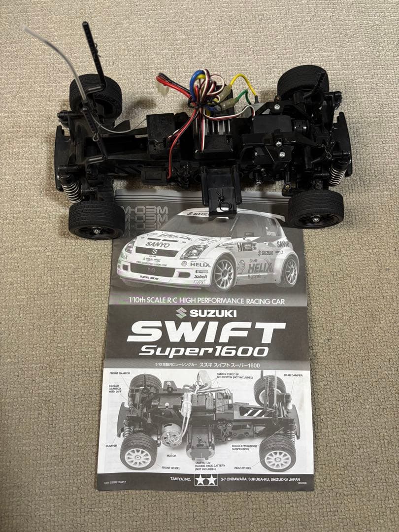 1/10電動RCレーシングカー　スズキスイフトスーパー1600 TAMIYA