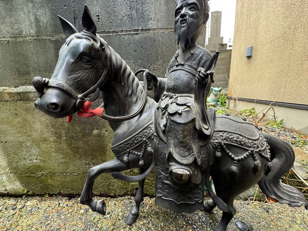 ‼️最後の値段‼️リサイクルFORT必見‼️4/14⑨‼️唐人乗り支那馬図‼️銅製香炉‼️