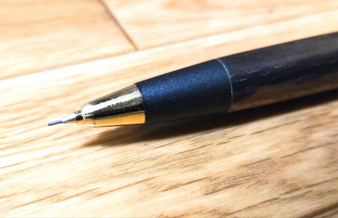 野原工芸　黒柿　旧型シャープペンシル　固定式口金、ウッドキューブ付き