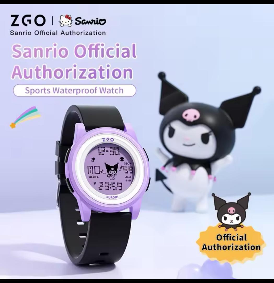 クロミちゃん デジタル パープル 腕時計 限定 海外 コラボ