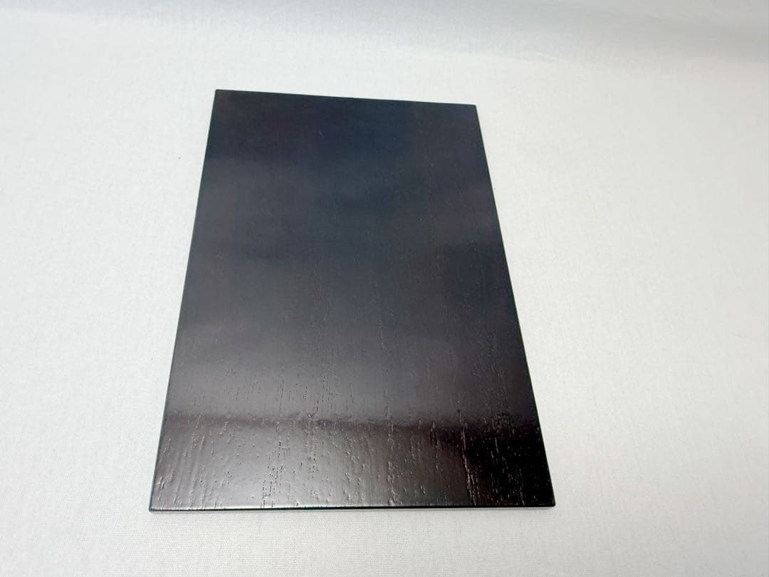 未使用 茶道具 桐木地本漆塗 器据 と溜塗 和敬板 小羽根 うぐいす針4点 元箱